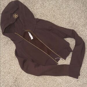 lululemon athletica Brown Jacket with Gold Accents